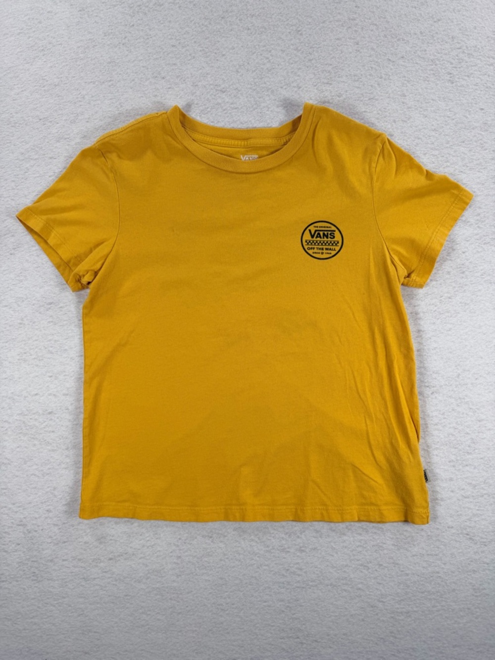 Vans Kids Yellow Graphic Chest Logo Tee - Sz M